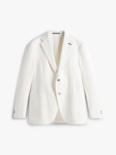 Regular Fit Twill Single Breasted Blazer — White 6