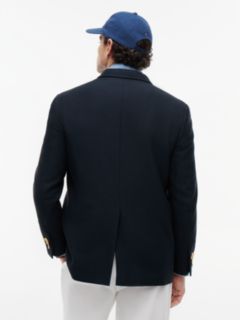 Regular Fit Wool Blend Double Breasted Blazer — Blue 6