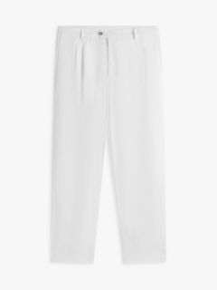 Regular Gabardine Pressed Crease Trousers — White 5