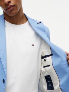Regular Fit Gabardine Single Breasted Blazer — Blue 4
