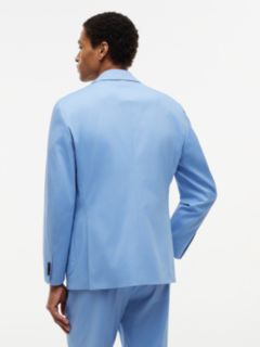 Regular Fit Gabardine Single Breasted Blazer — Blue 5