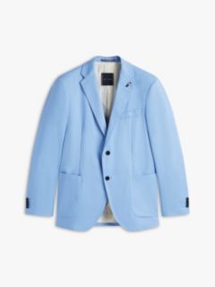Regular Fit Gabardine Single Breasted Blazer — Blue 6
