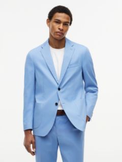Regular Fit Gabardine Single Breasted Blazer — Blue 1