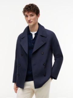 Tech Regular Fit Double Faced Coat — Blue 3