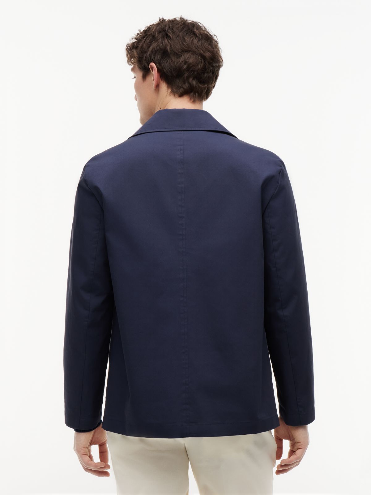 Tech Regular Fit Double Faced Coat — Blue