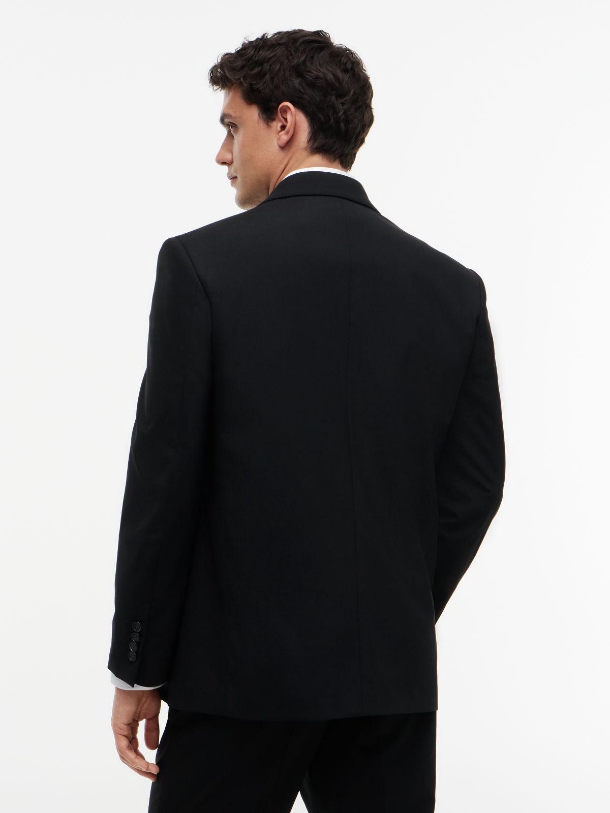 Tech Regular Fit Wool Blend Blazer — Black
