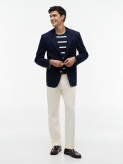 Washed Regular Fit Gold-Tone Button Blazer — Blue 2