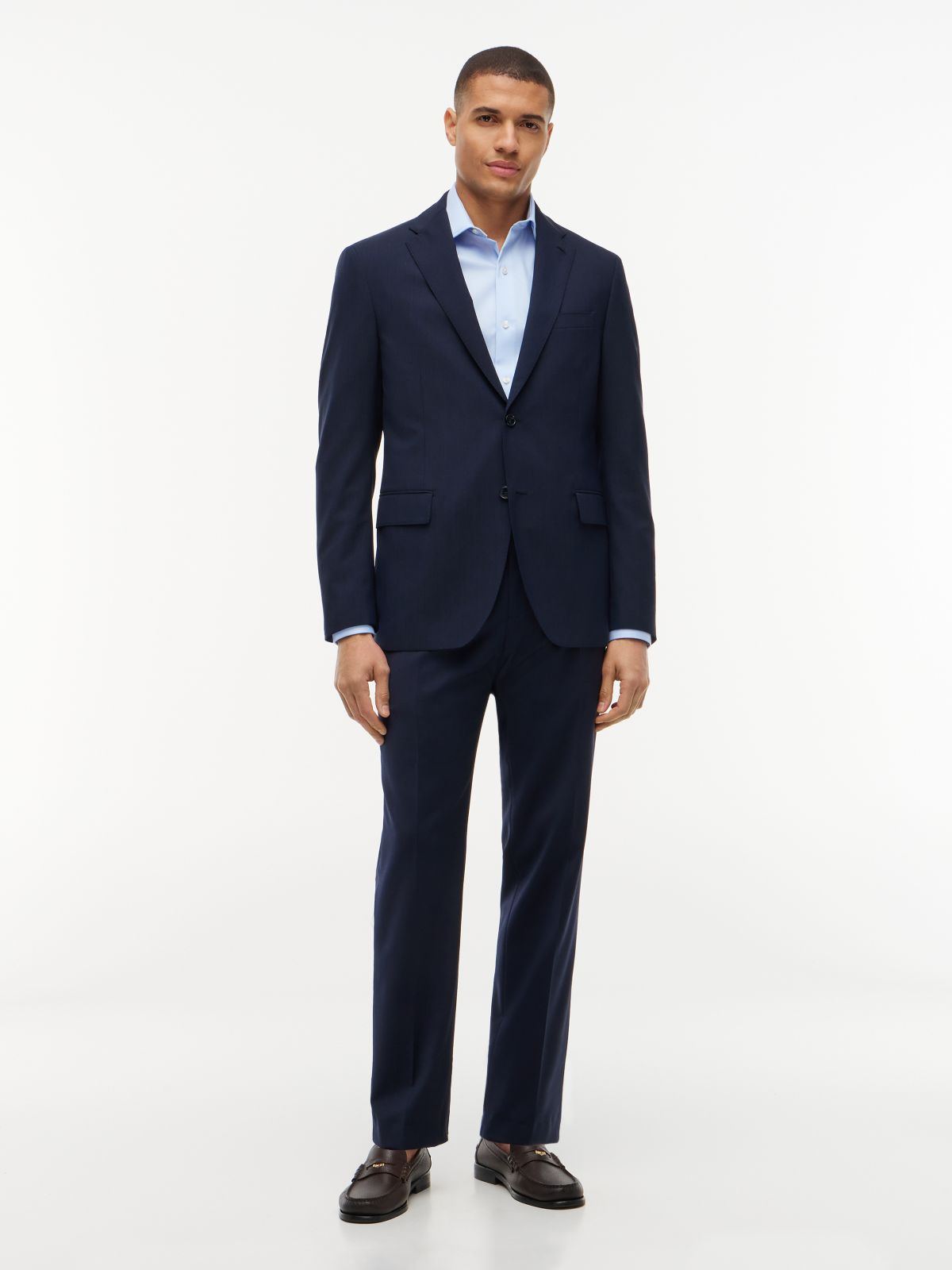 Tech Regular Fit Wool Blend Blazer — Blue