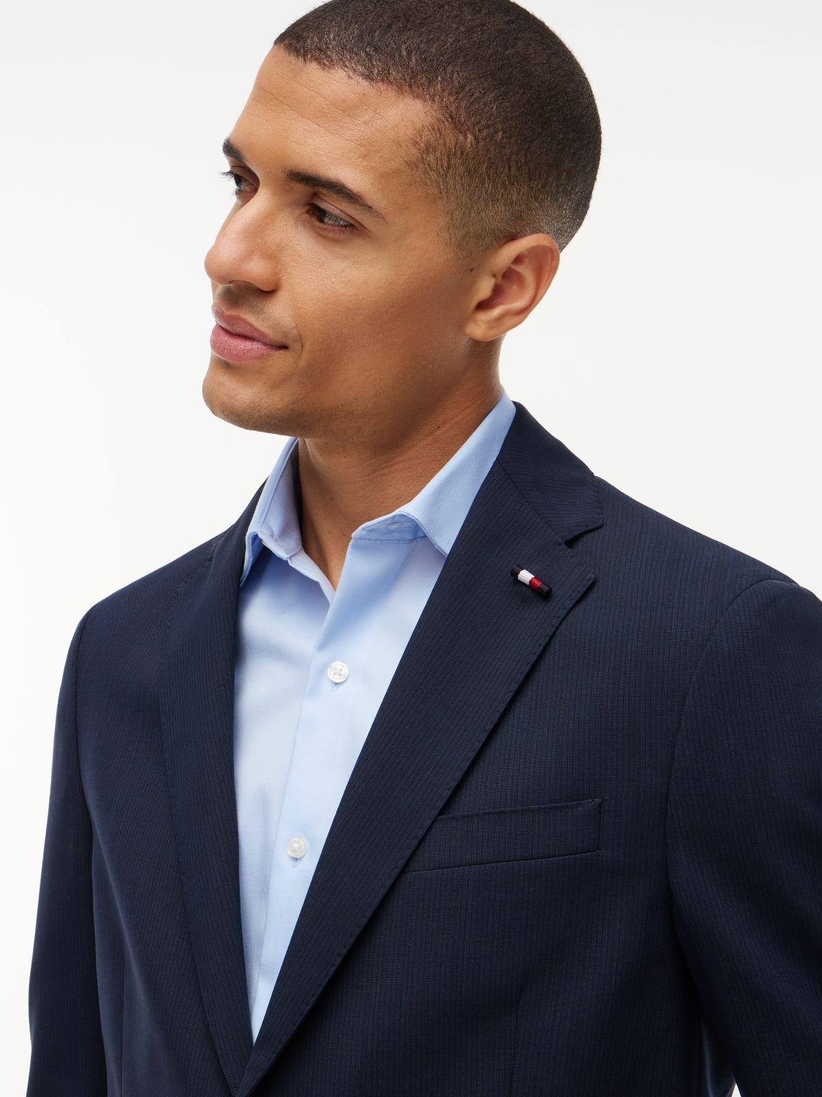 Tech Regular Fit Wool Blend Blazer — Blue