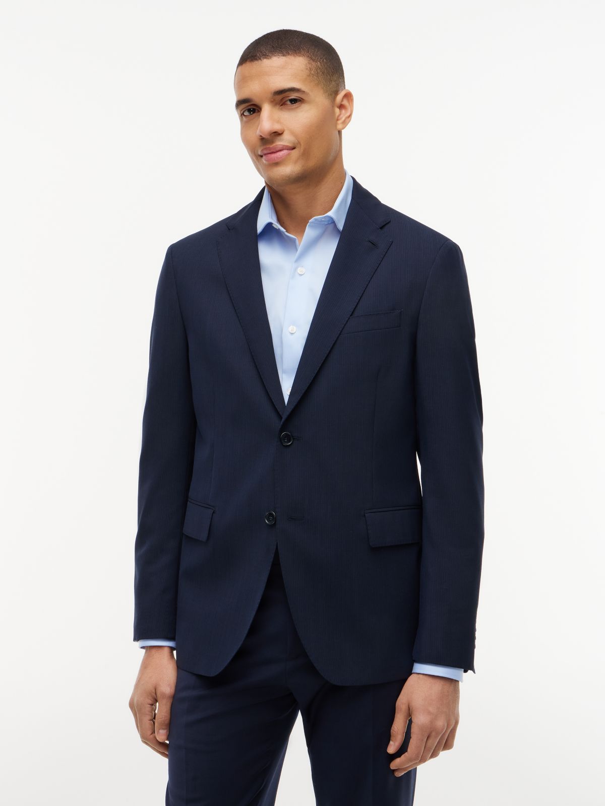 Tech Regular Fit Wool Blend Blazer — Blue