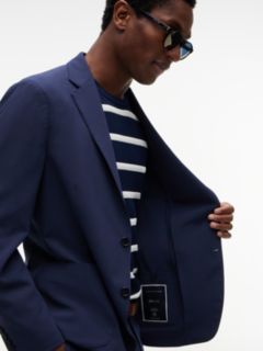 Tech Regular Fit Wool Blend Seersucker Blazer — Blue 3
