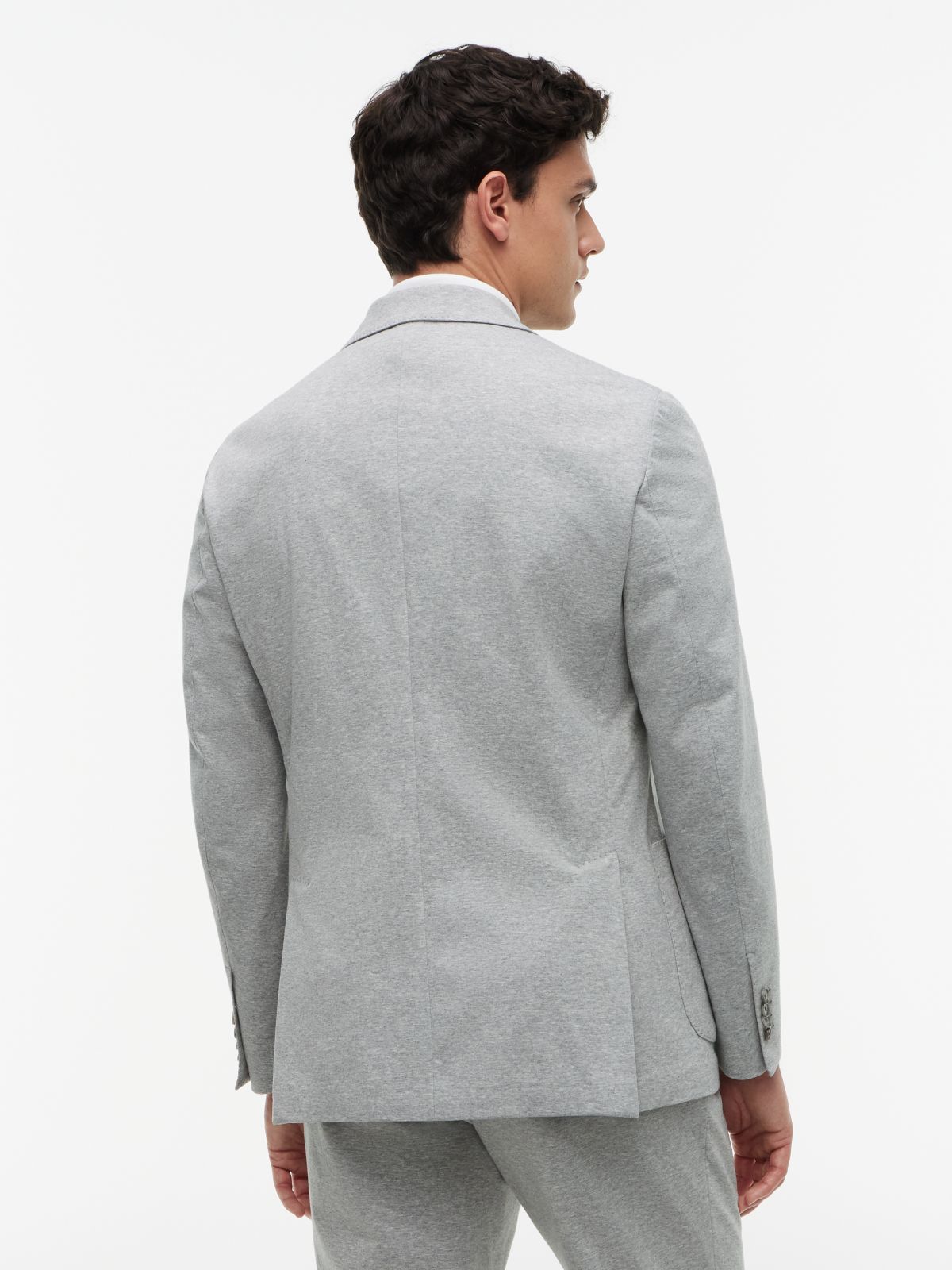 TH Flex Regular Fit Jersey Single Breasted Blazer — Grey