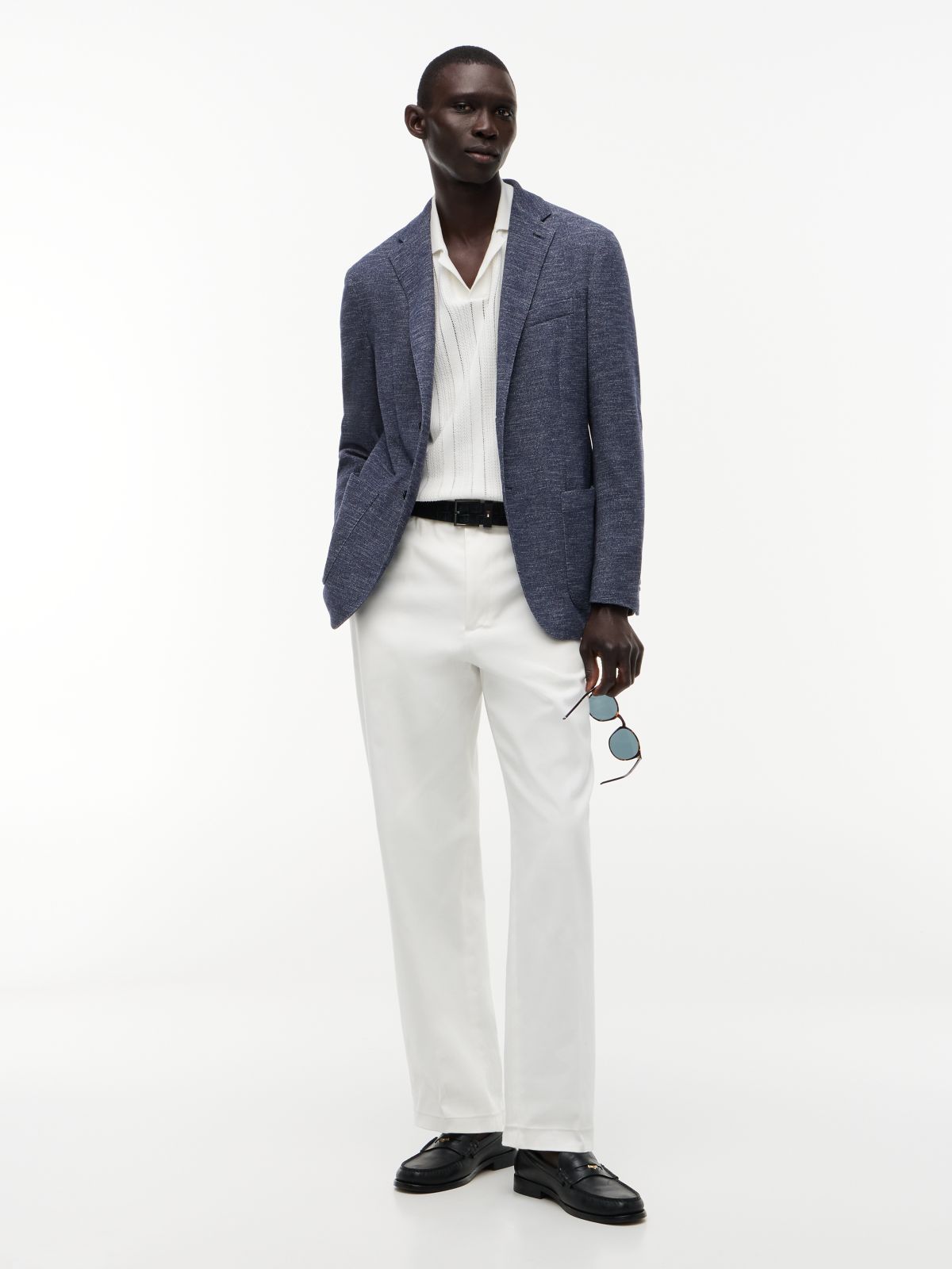 TH Flex Regular Fit Jersey Single Breasted Blazer — Grey