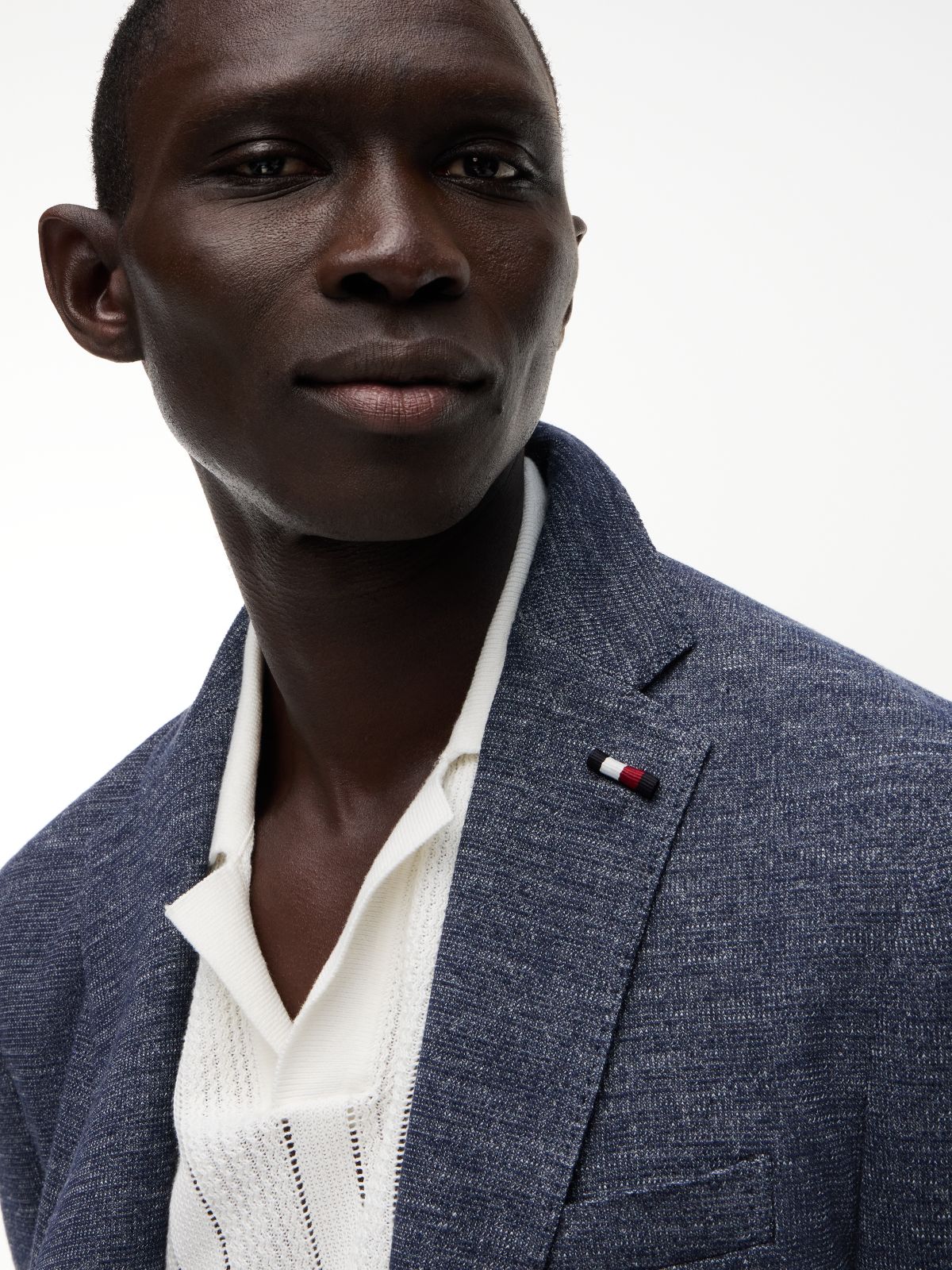 TH Flex Regular Fit Jersey Single Breasted Blazer — Grey