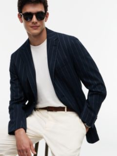TH Flex Pinstripe Regular Fit Seersucker Blazer — Blue 3