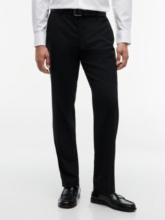 Tech Pressed Crease Wool Blend Trousers — Black 1