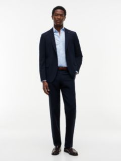 Tech Pressed Crease Wool Blend Trousers — Blue 2