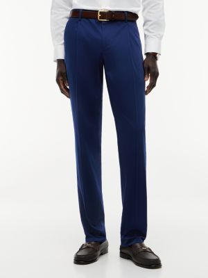 pantaloni th flex in raso denim da uomini tommy hilfiger