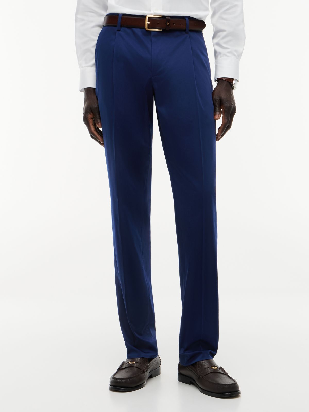 TH Flex Satin Trousers — Blue