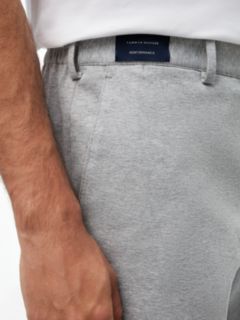 Elasticated Waist Jersey Trousers — Grey 3