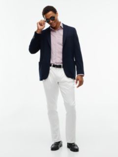 Jersey Pique Single Breasted Blazer — Blue 2