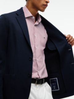 Jersey Pique Single Breasted Blazer — Blue 4