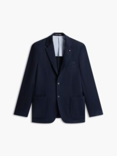 Jersey Pique Single Breasted Blazer — Blue 7
