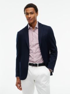 Jersey Pique Single Breasted Blazer — Blue 1