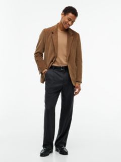 Corduroy Regular Fit Single Breasted Blazer — Beige 2