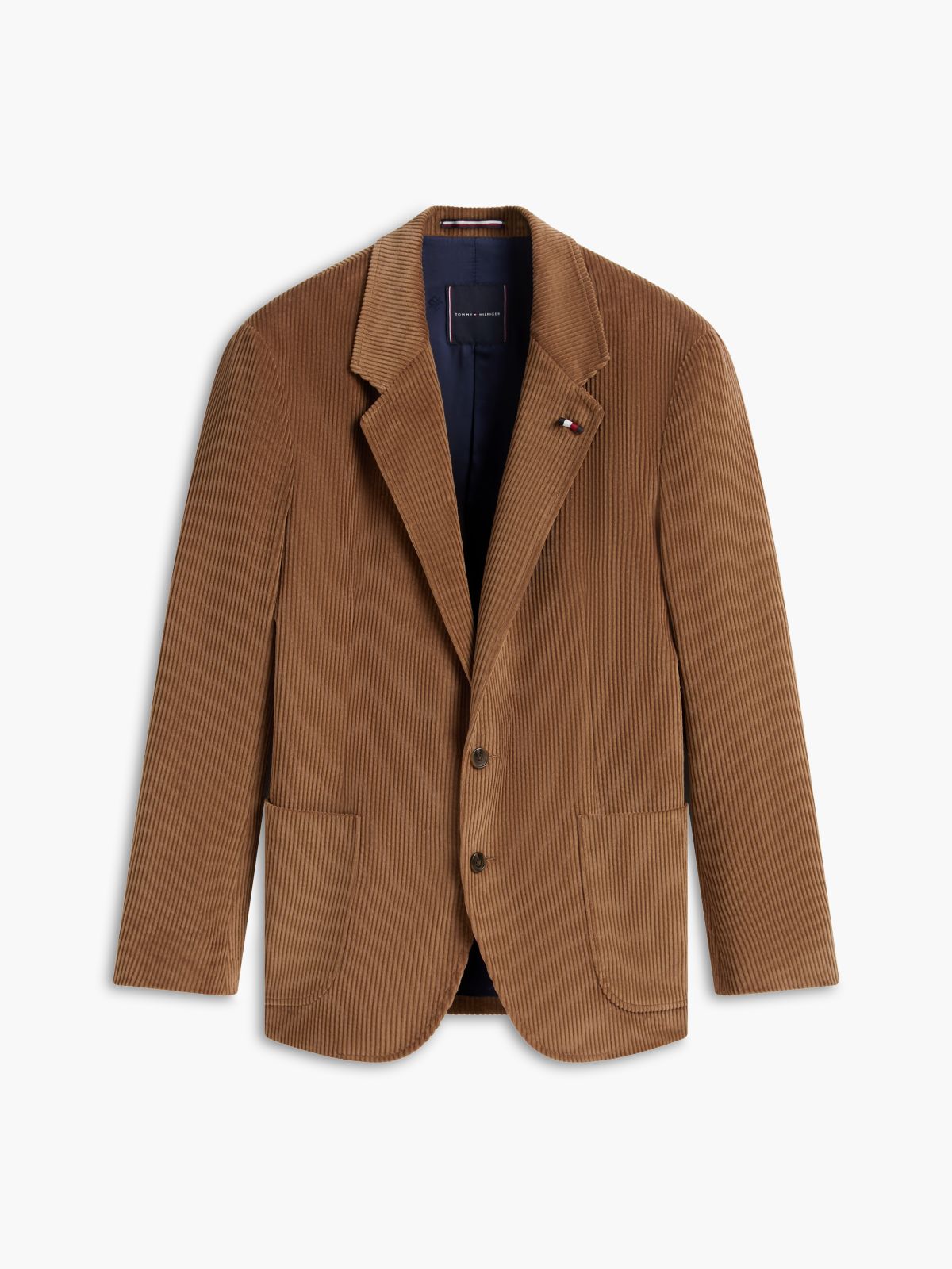 Corduroy Regular Fit Single Breasted Blazer — Beige