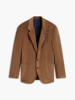 Corduroy Regular Fit Single Breasted Blazer — Beige 6