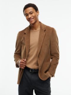 Corduroy Regular Fit Single Breasted Blazer — Beige 1