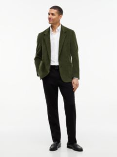 Corduroy Regular Fit Single Breasted Blazer — Green 2