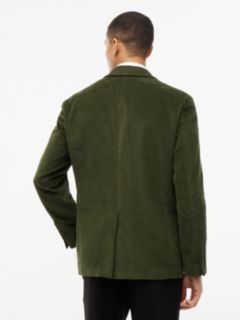 Corduroy Regular Fit Single Breasted Blazer — Green 5