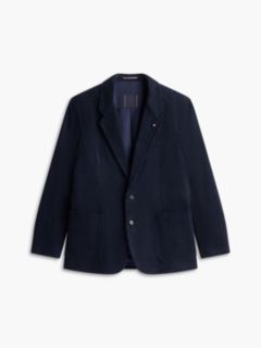 Corduroy Regular Fit Single Breasted Blazer — Blue 6