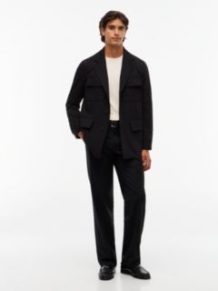 Tech Twill Single Breasted Coat — Black 2