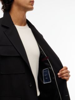 Tech Twill Single Breasted Coat — Black 3