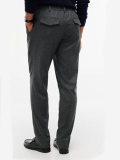 Tech Houndstooth Trousers With Wool — Grey 4