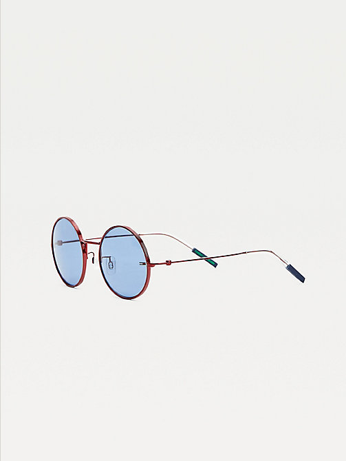 красный круглые солнцезащитные очки для unisex - tommy jeans