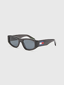 grey oval lens large frame sunglasses for unisex tommy jeans
