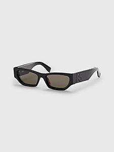 zwart zonnebril met breed cat-eye montuur voor dames - tommy jeans