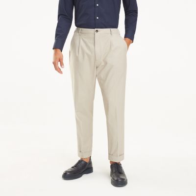 cotton tapered trousers