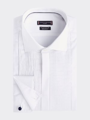 white collared tommy hilfiger shirt