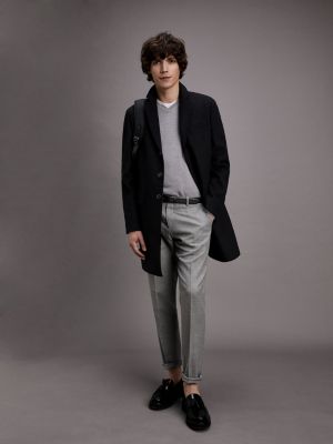 tommy hilfiger slim fit wool coat