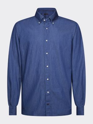 tommy hilfiger mens denim shirt