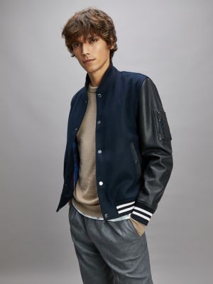 tommy hilfiger melton wool bomber