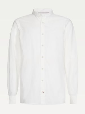 white collared tommy hilfiger shirt