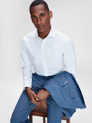 tommy hilfiger herringbone shirt