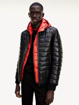 tommy hilfiger leather jacket mens