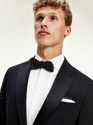 Bow Tie And Pocket Square Set | BLACK 